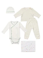 Baby Boy's 4-Piece Essentials Beanie, Bodysuit & Knit Gift Set