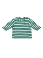 Baby's Striped Long-Sleeve T-Shirt & Leggings Set