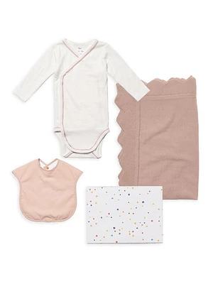 Baby Girl's Sip & See Wool-Blend Set