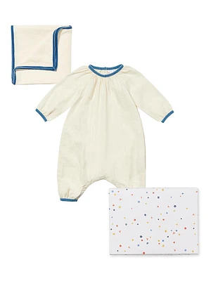 Baby's Bubble Coveralls & Blanket Set