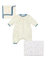 Baby's Bubble Coveralls & Blanket Set