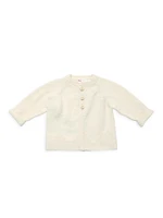 Baby's Merino Wool-Cotton Knit Cardigan Set