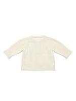 Baby's Merino Wool-Cotton Knit Cardigan Set