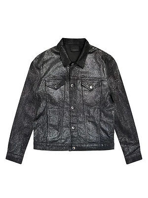 Dean Shimmer-Coated Trucker Jacket