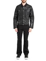 Dean Shimmer-Coated Trucker Jacket