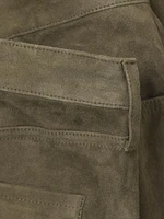 Greyson Suede Slim-Fit Pants