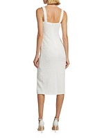 Wylla Textured Sleeveless Midi-Dress