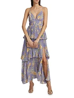 Zaida Tiered Floral Midi-Dress