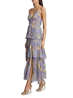 Zaida Tiered Floral Midi-Dress