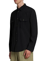 Wool-Blend Pocket Shirt