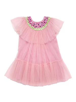 Little Girl's & Copacabana Watermelon Splash Tulle Dress