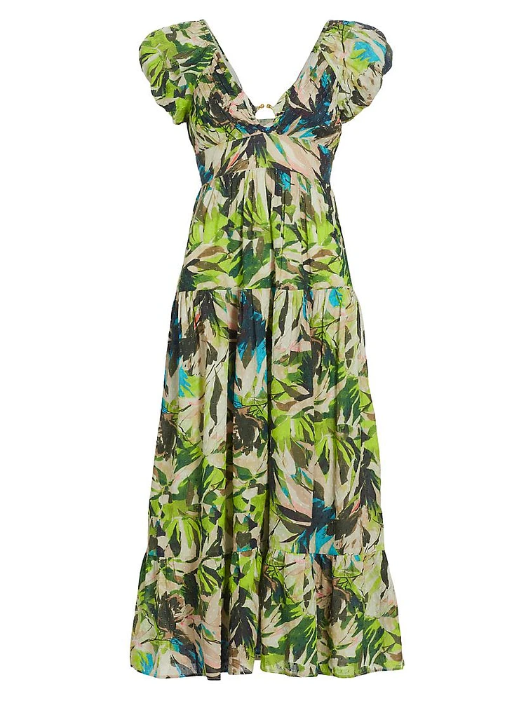 Jane Floral Cotton Midi Dress