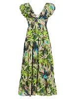 Jane Floral Cotton Midi Dress