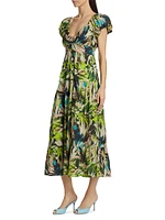 Jane Floral Cotton Midi Dress