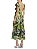 Jane Floral Cotton Midi Dress