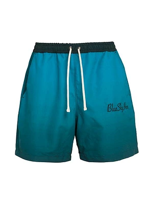 Ombré Drawstring Swim Trunks