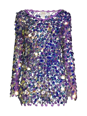 Sequin Crochet Minidress