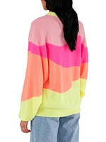 Lollypop Mellon Colorblocked Cashmere Sweater