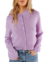 Piha Cashmere Spread Collar Cardigan