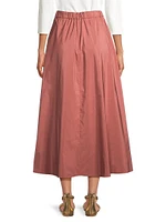 Egidio Cotton-Blend Pleated Maxi Skirt