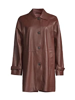 Nevada Leather Trench Coat