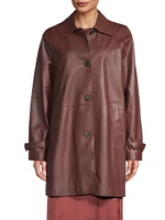 Nevada Leather Trench Coat