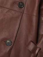 Nevada Leather Trench Coat