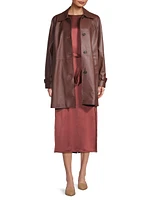 Nevada Leather Trench Coat