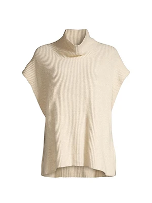 Polo Rib-Knit Wool-Blend Top