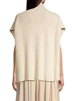 Polo Rib-Knit Wool-Blend Top