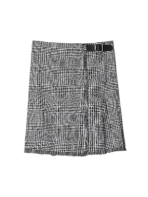 Glen Check Wrap Miniskirt
