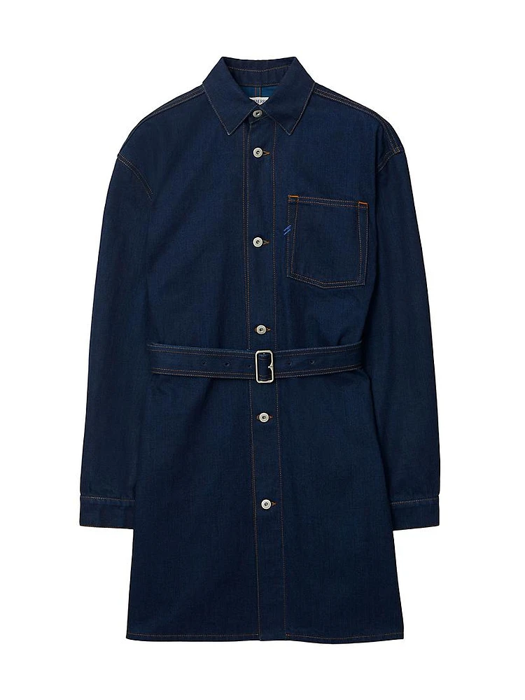 Denim Belted Shirtdress