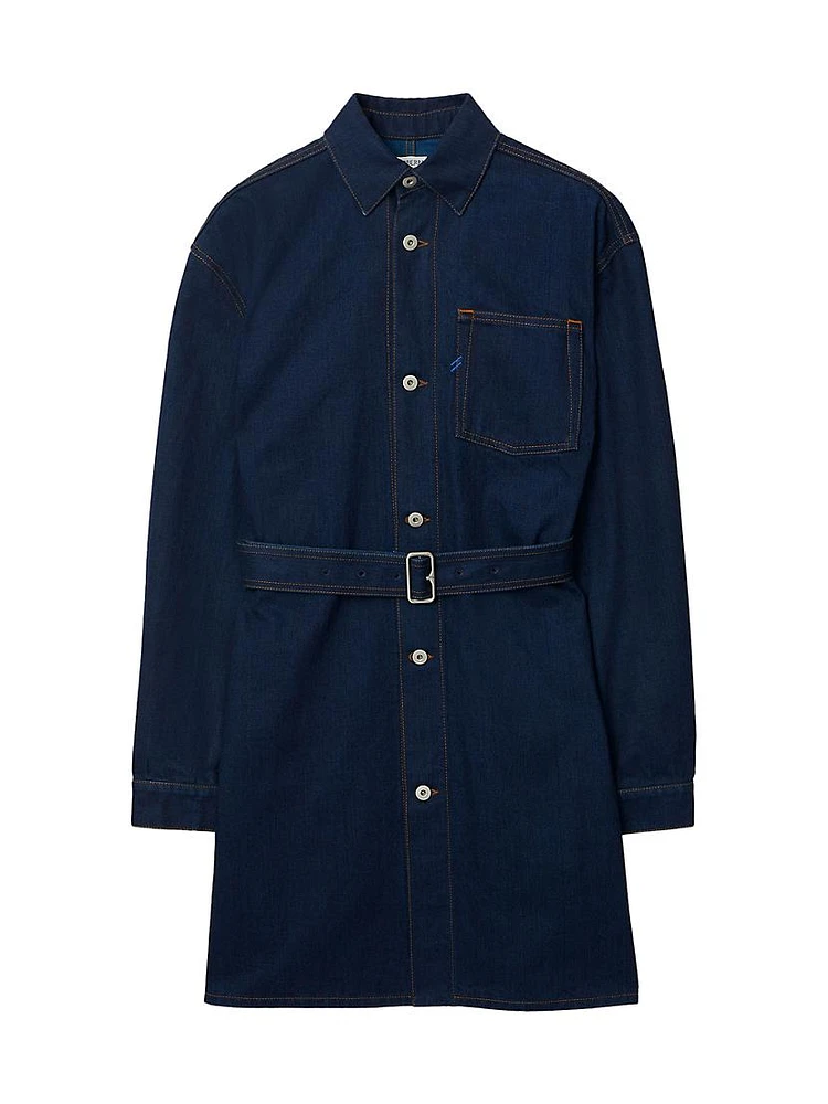 Denim Belted Shirtdress