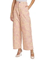 Floral Wide-Leg Pants