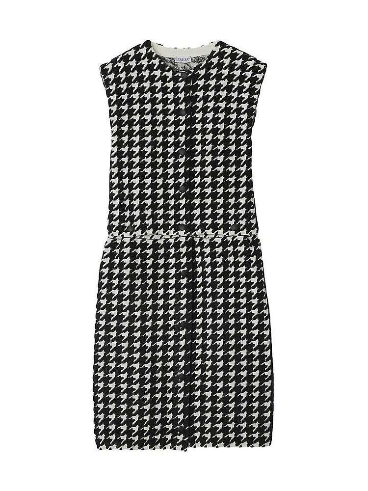 Houndstooth Sheath Minidress