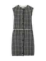 Houndstooth Sheath Minidress