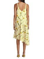 Dandelion Print Bias-Cut Slipdress