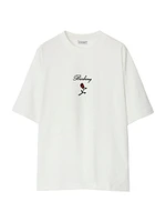 Flocked Rose Logo T-Shirt