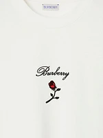 Flocked Rose Logo T-Shirt