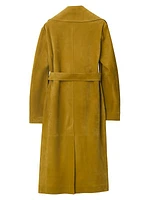 Suede Belted Trench Coat