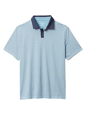 Golf Sport Striped Polo Shirt