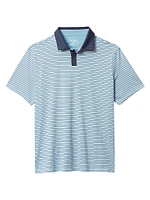 Golf Sport Striped Polo Shirt