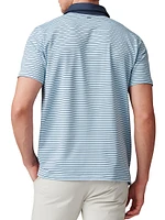 Golf Sport Striped Polo Shirt