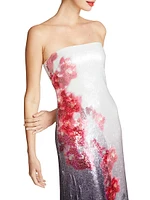 Spencer Sequin Strapless Gown