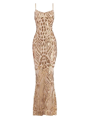 Giovanna Sequined Mermaid Gown