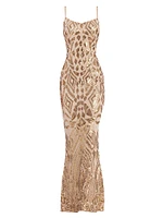 Giovanna Sequined Mermaid Gown