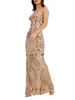 Giovanna Sequined Mermaid Gown