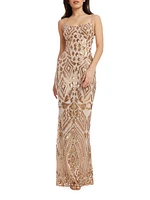 Giovanna Sequined Mermaid Gown