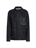 Contrast Seam Workwear Jacket