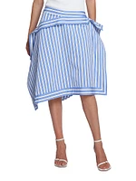 Stripe Cotton Handkerchief Skirt